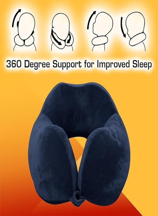 ATEVON Travel Neck Pillow Travel Essential Pain Relief & Support for Car Air Cushions Pillows, Flights, Sleep - Men's Accessories Pillow for Neck Pain Relief & Neck Pillow for Sleeping - Image 3
